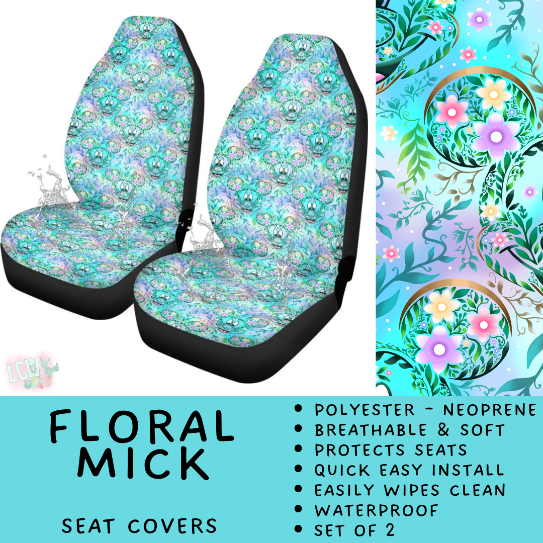 Batch #554 - Car Accessories 3 - Closes 7/10 - ETA early/mid Sept - Floral Mick Vehicle Seat Covers