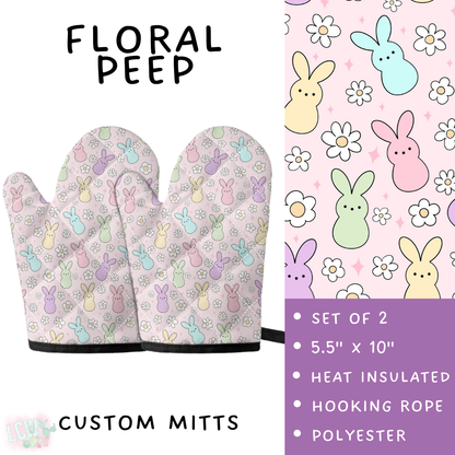 Batch #476 - Bake Off - Closes 1/16 - ETA early/mid March - Floral Peep Oven Mitts
