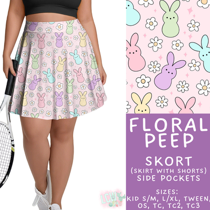 Batch #478 - Bunny Trail Collection - Closes 1/12 ETA - Early March - Floral Peep Skort