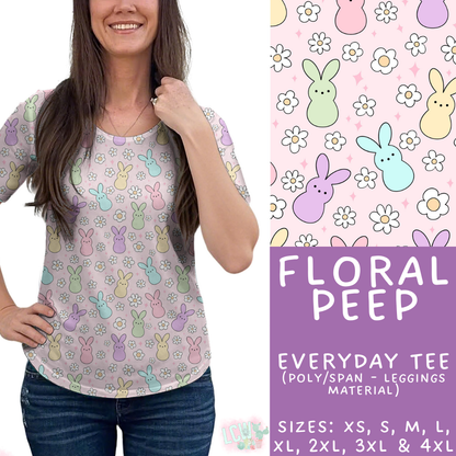Batch #478 - Bunny Trail Collection - Closes 1/12 ETA - Early March - Floral Peep Everyday Tee