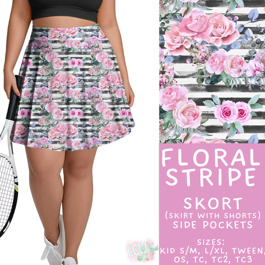 Batch #468 - Fun Run 18 - Closes 12/26 - ETA late Feb - Floral Stripe Skort
