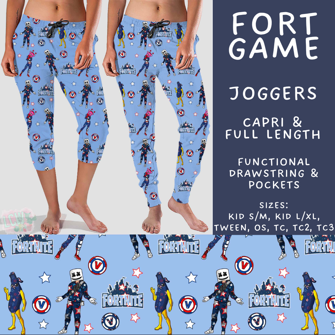 Batch #592 -  Fun Run 27 - Closes 9/30 - ETA late Nov - Fort Game Full and Capri Length Joggers