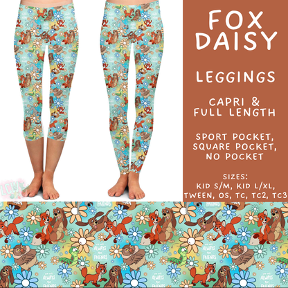 Batch #585 - Magical Faves 24 - Closes 9/14 - ETA mid Nov - Fox Daisy Full and Capri Length Leggings