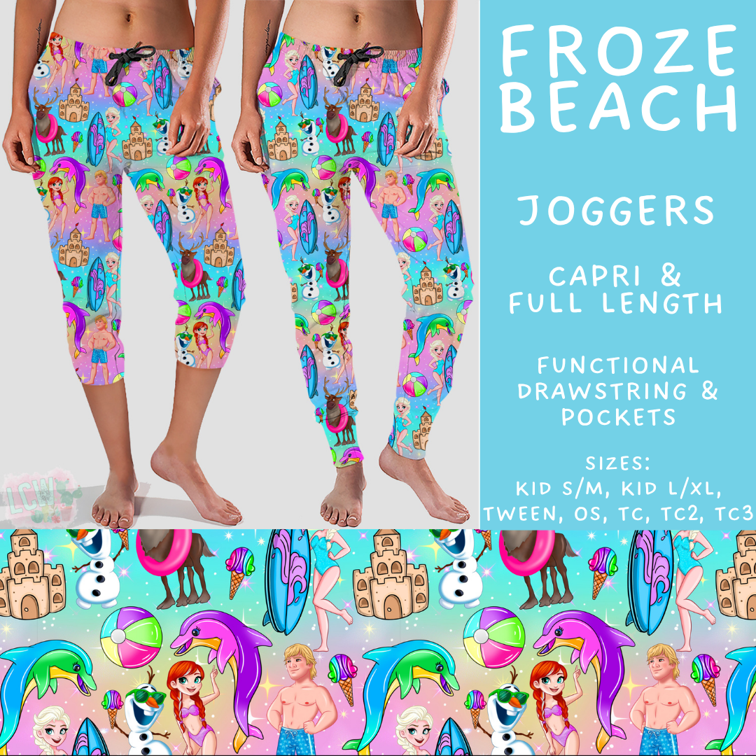 Batch #526 - Magical Character Summer - Closes 5/6 - ETA early July - Froze Beach Full and Capri Length Joggers