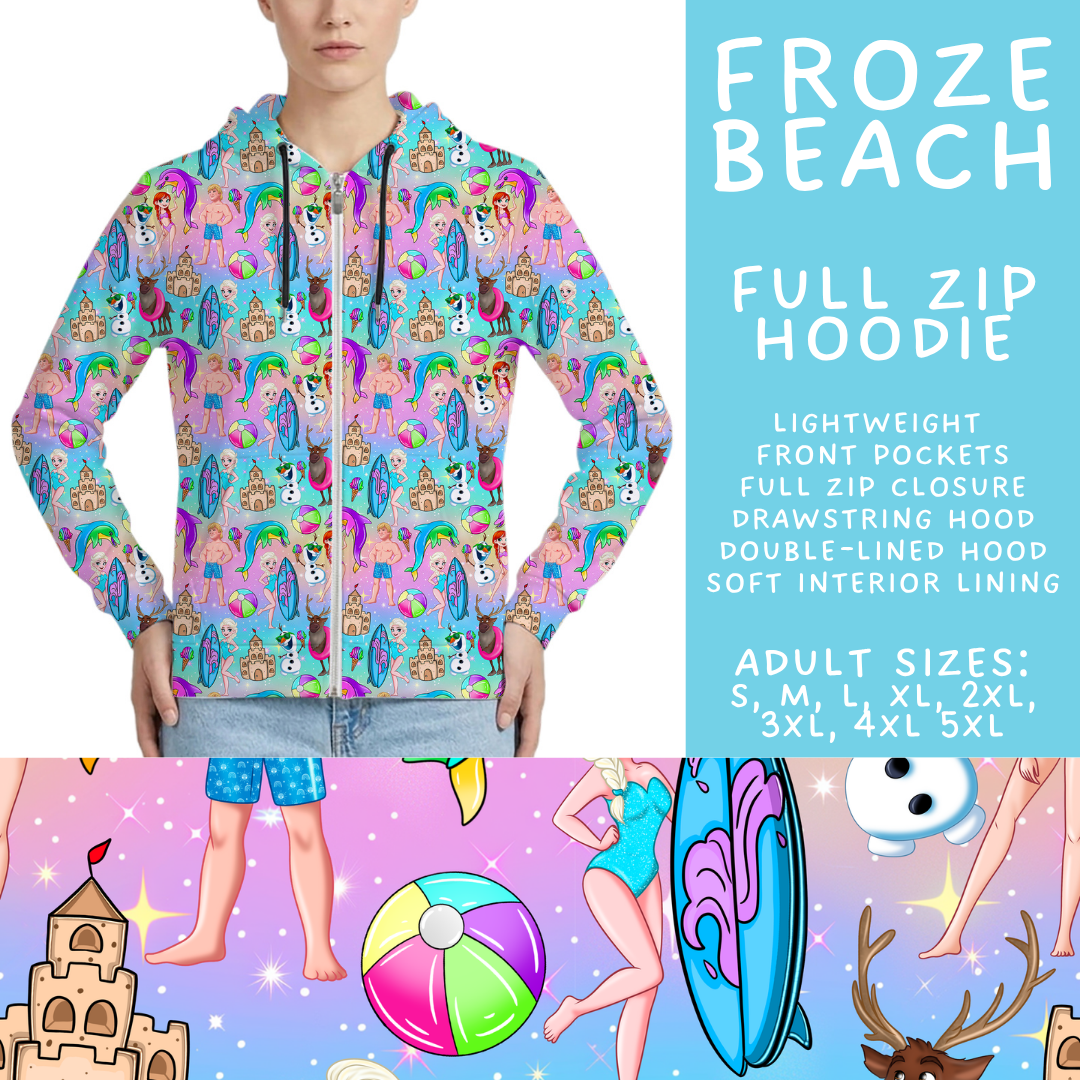 Batch #526 - Magical Character Summer - Closes 5/6 - ETA early July - Froze Beach Full Zip Hoodie
