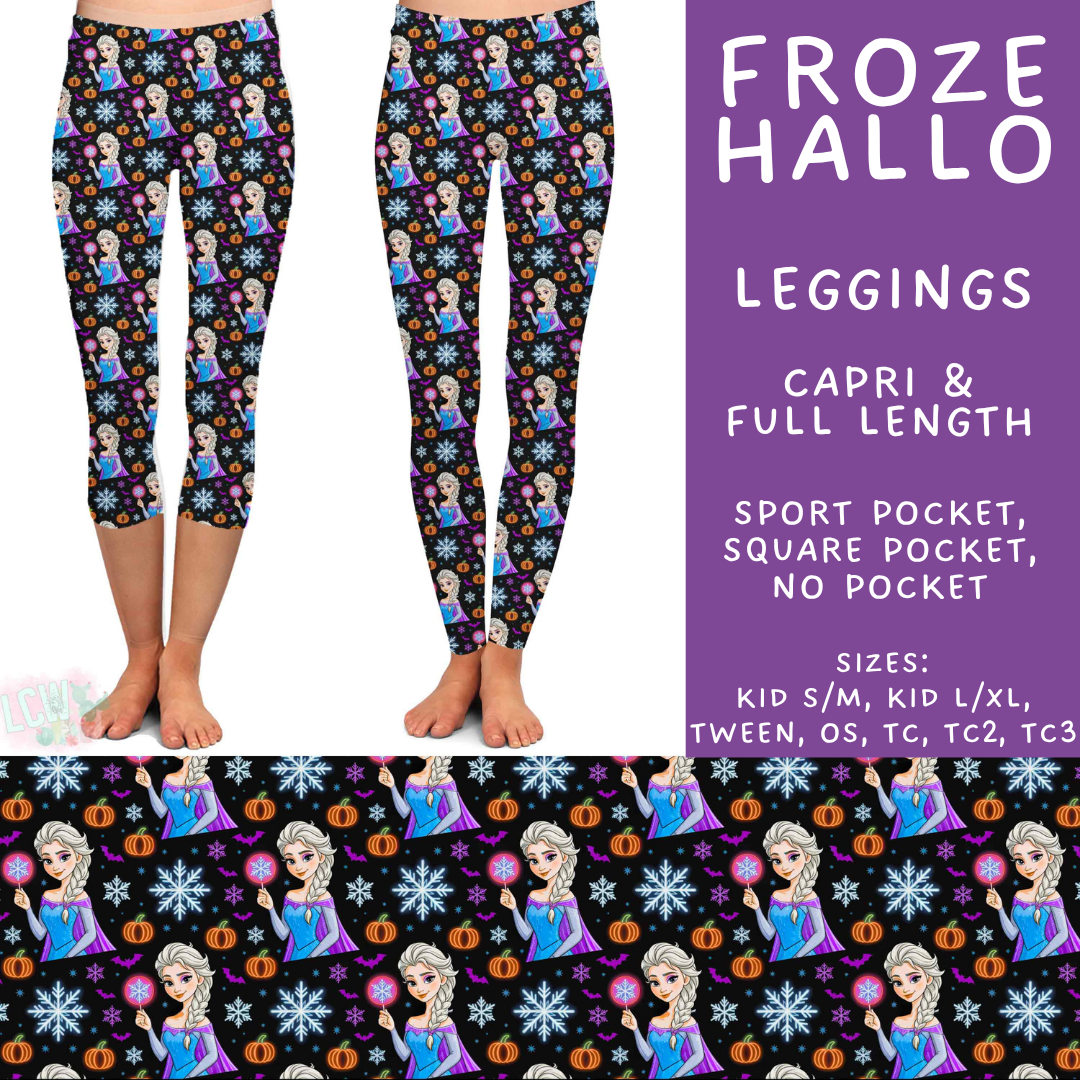 Batch #569 - Princess Halloween - Closes 8/14 - ETA early/mid Oct - Froze Hallo Full and Capri Length Leggings