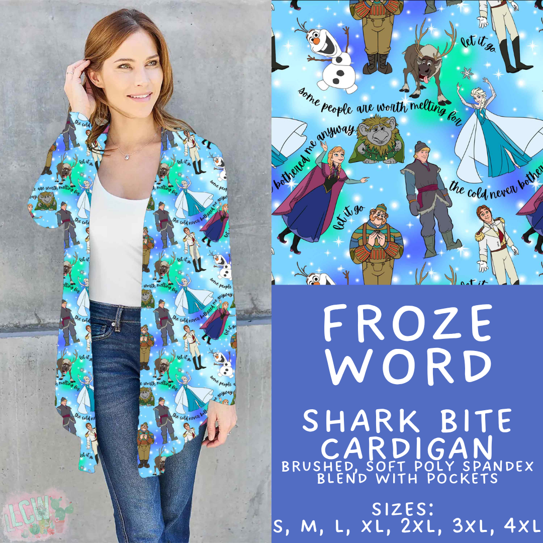 Batch #608 - Magic in Words - Closes 11/4 - ETA early Jan - Froze Word Cardigan