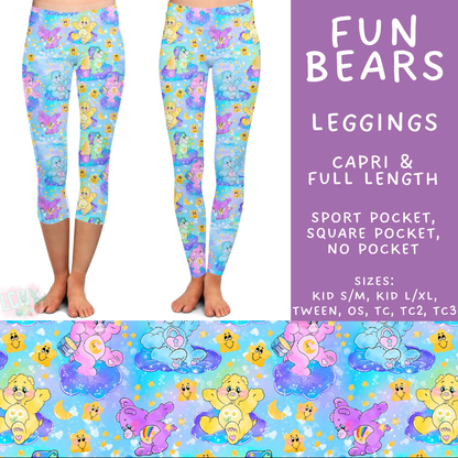 Batch #555 - Cool Characters 7 - Closes 7/13 - ETA mid Sept - Fun Bears Full and Capri Length Leggings