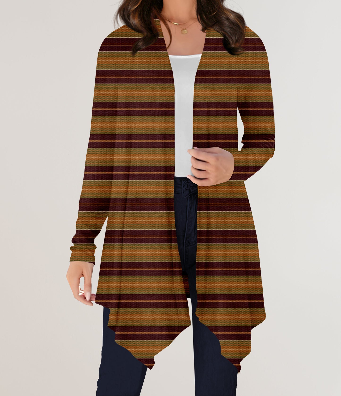 RTS - Fall Stripes Cardigan w/ Pockets