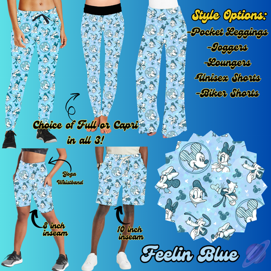 FEELIN BLUE - LEGGING/JOGGER/LOUNGER/SHORTS - BATCH 100 PREORDER CLOSING 1/20