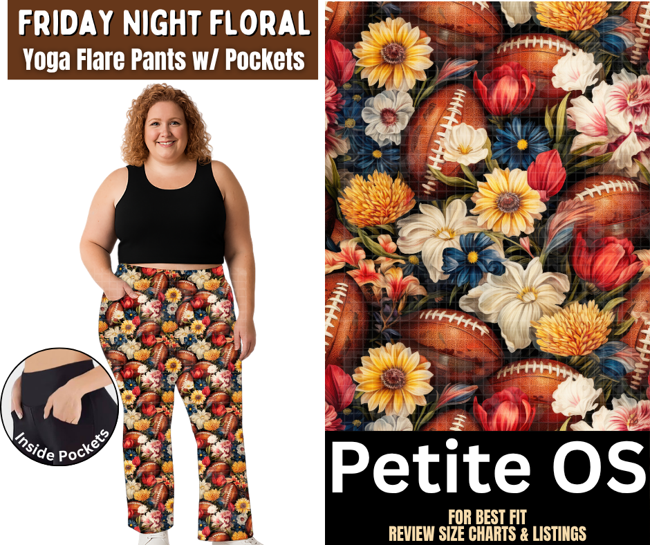 Friday Night Floral Yoga Flare Pants