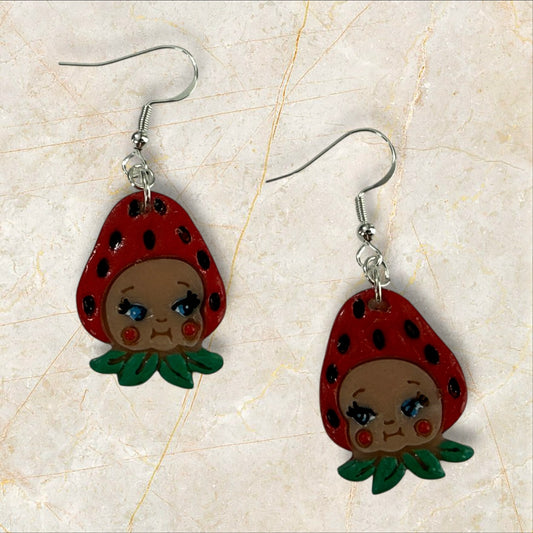 Strawberry Babies- Hook Earring