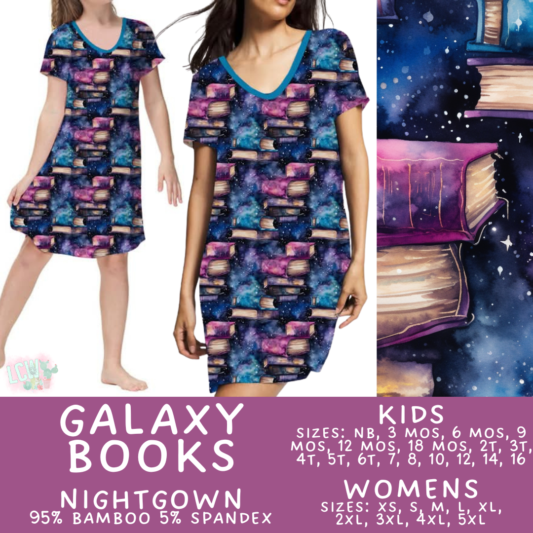 Batch #466 - Mommy & Me Dreamers 2 - Closes 12/22 - ETA mid February - Galaxy Books Adult & Kid's Bamboo Nightgown