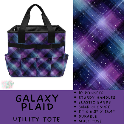 Batch #549 - Utility Tote 2 - Closes 6/29 - ETA late August - Galaxy Plaid Utility Tote
