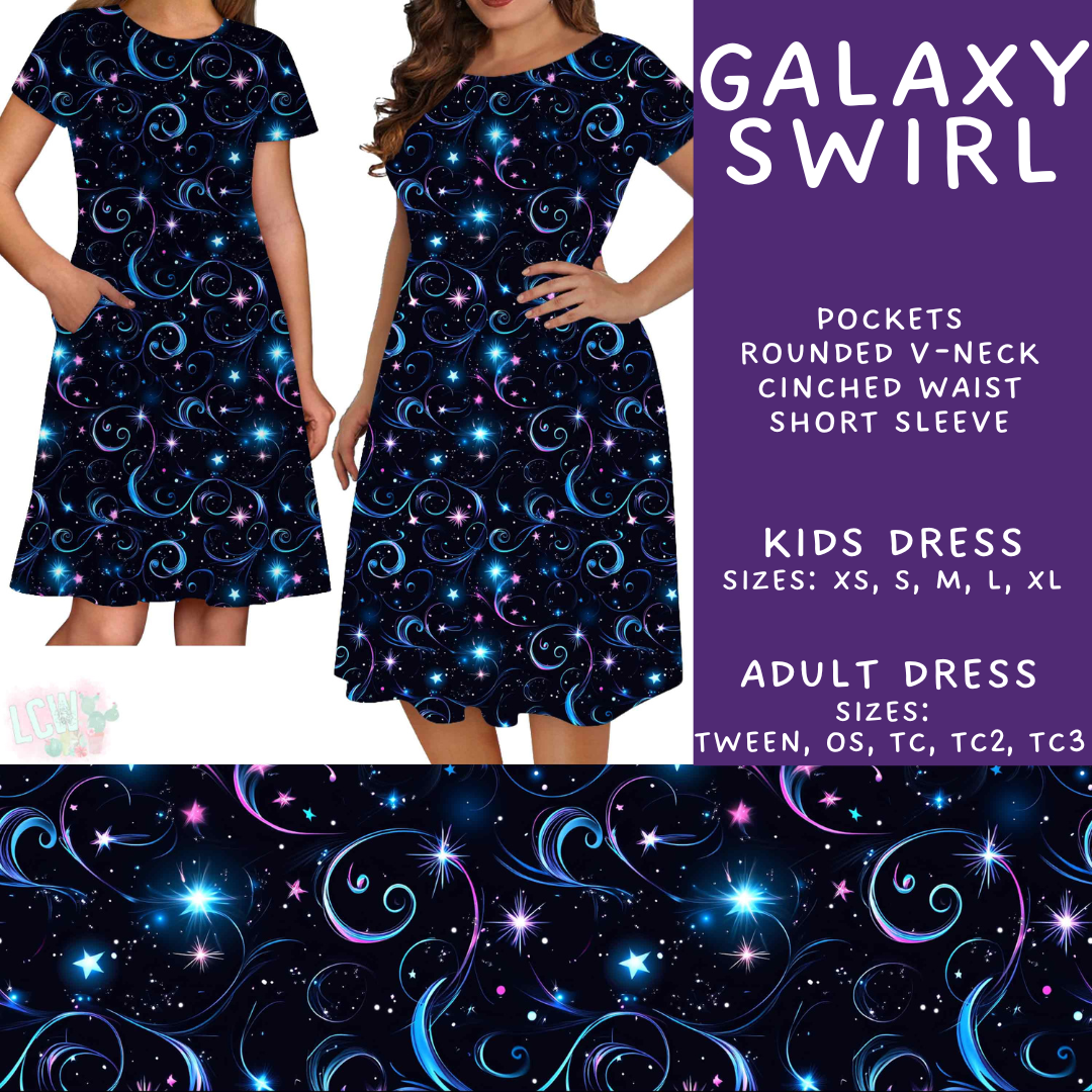 Batch #550 - Fun Run 24 - Closes 7/1 - ETA early Sept - Galaxy Swirl Adult & Kids Dresses