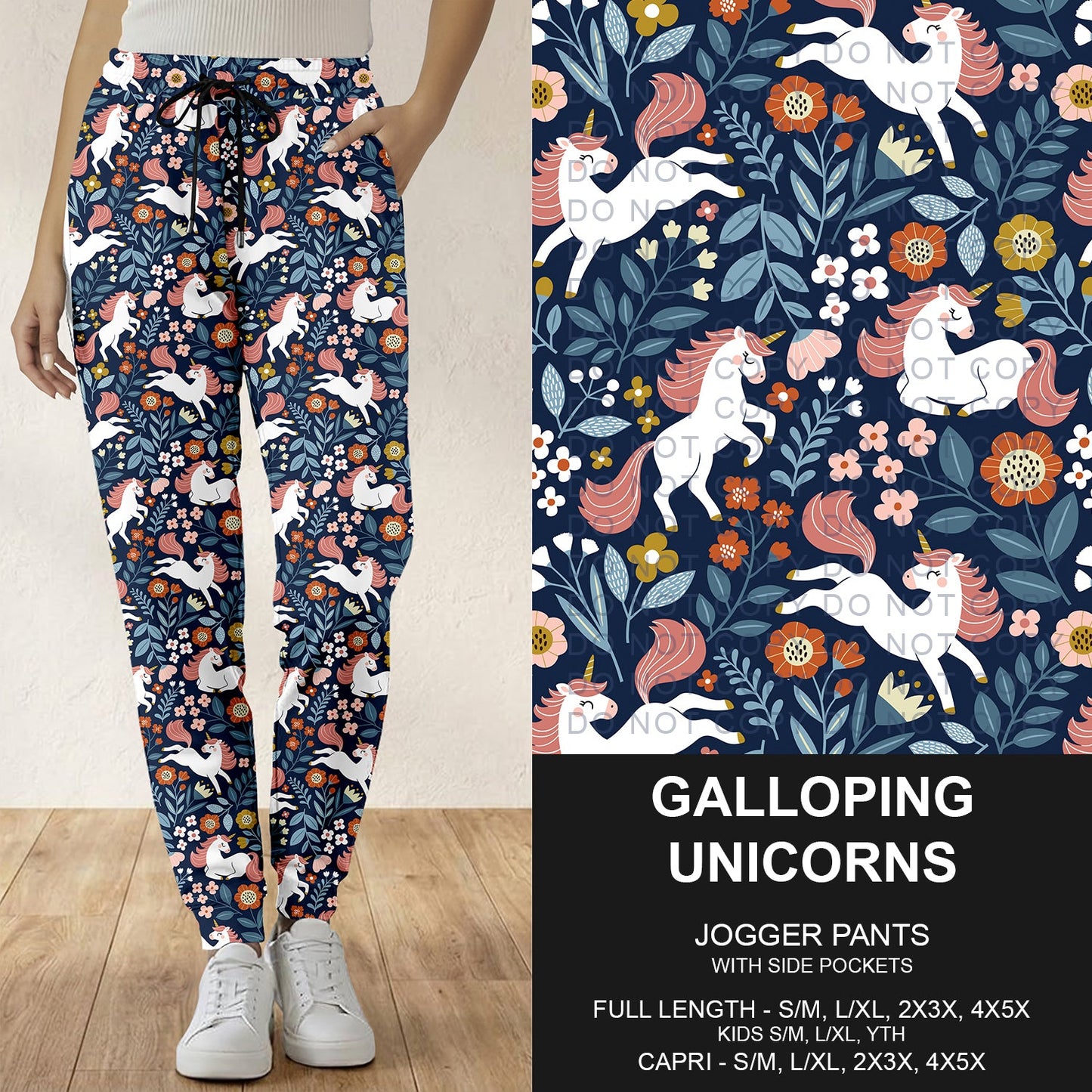 B291 - Preorder Galloping Unicorn Joggers (Closes 5/17. ETA: late July)