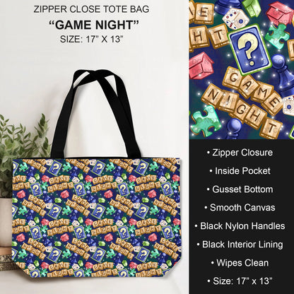 B232 - Preorder Game Night Tote Bag (Closes 6/04. ETA: late July)