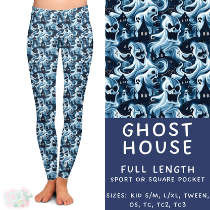 Ready To Ship - Ghost House Full Length Leggings - TC Square Pocket
