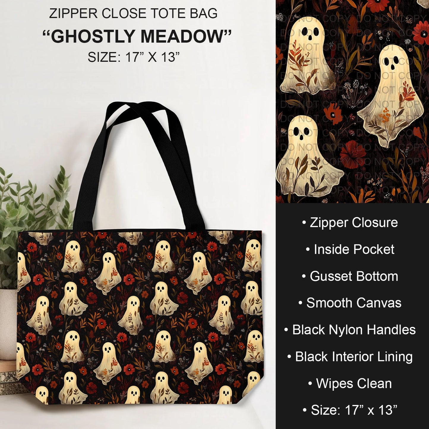 B232 - Preorder Ghostly Meadow Tote Bag (Closes 6/04. ETA: late July)