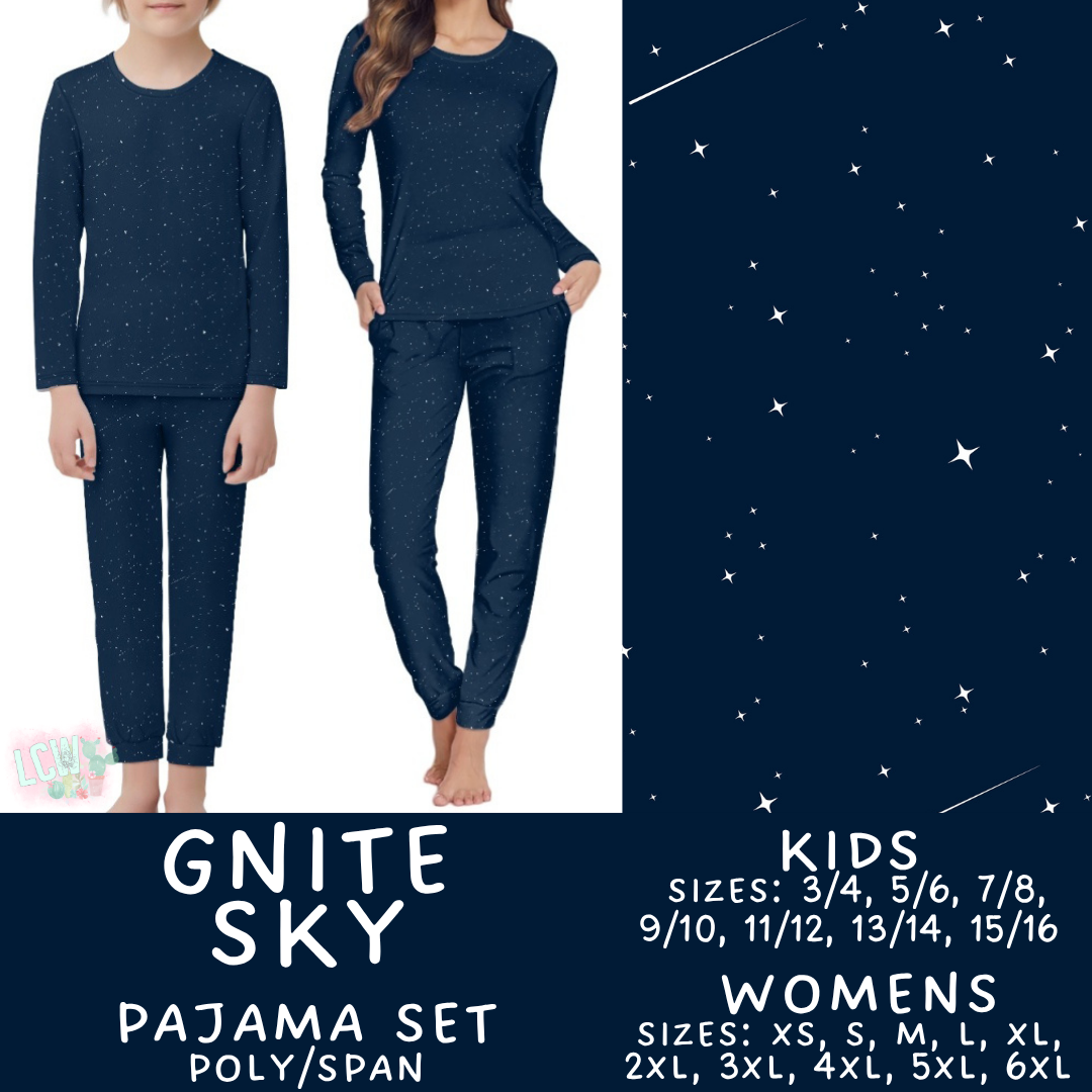 Batch #587 - Family Pajamas 2 - Closes 9/18 - ETA mid Nov - Gnite Sky Women's & Kid's Pajama Sets