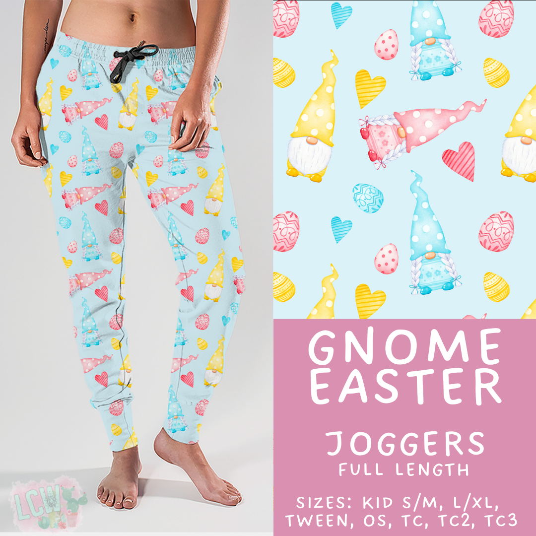Batch #478 - Bunny Trail Collection - Closes 1/12 ETA - Early March - Gnome Easter Joggers