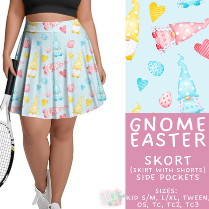Batch #478 - Bunny Trail Collection - Closes 1/12 ETA - Early March - Gnome Easter Skort