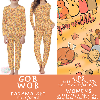 Batch #580 - Fall Family Pajamas 2 - Closes 9/4 - ETA early Nov - Gob Wob Women's & Kid's Pajama Set