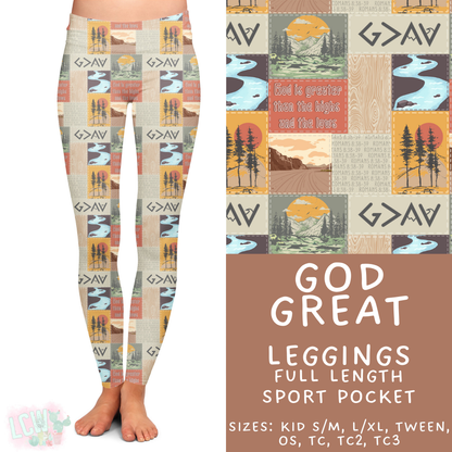 Batch #468 - Fun Run 18 - Closes 12/26 - ETA late Feb - God Great Full Length Leggings