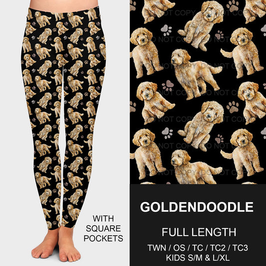 B189 - Preorder Goldendoodle Leggings w/ Pockets (Closes 10/25. ETA late Dec.)