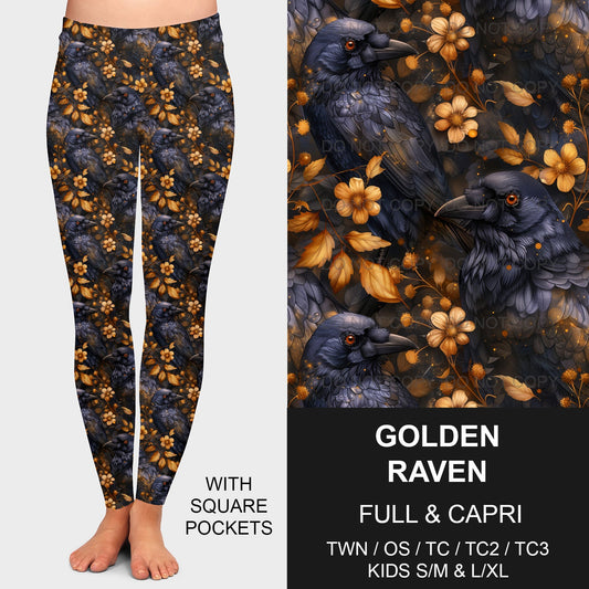 B206 - Preorder Golden Raven Leggings w/ Pockets (Closes 1/19. ETA: mid April)