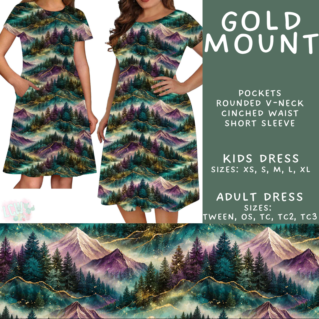 Batch #603 - September Request Run - Closes 10/26 - ETA mid/late Dec - Gold Mount Adult & Kids Dresses