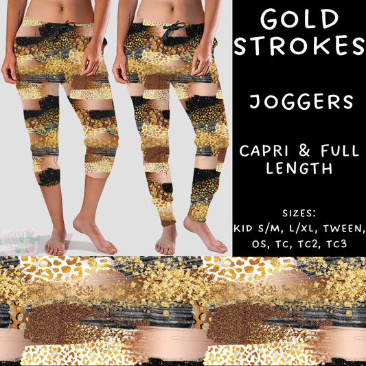 Batch #294 - Brush Strokes - Closes 2/26 - ETA mid/late April - Gold Strokes Full and Capri Length Joggers