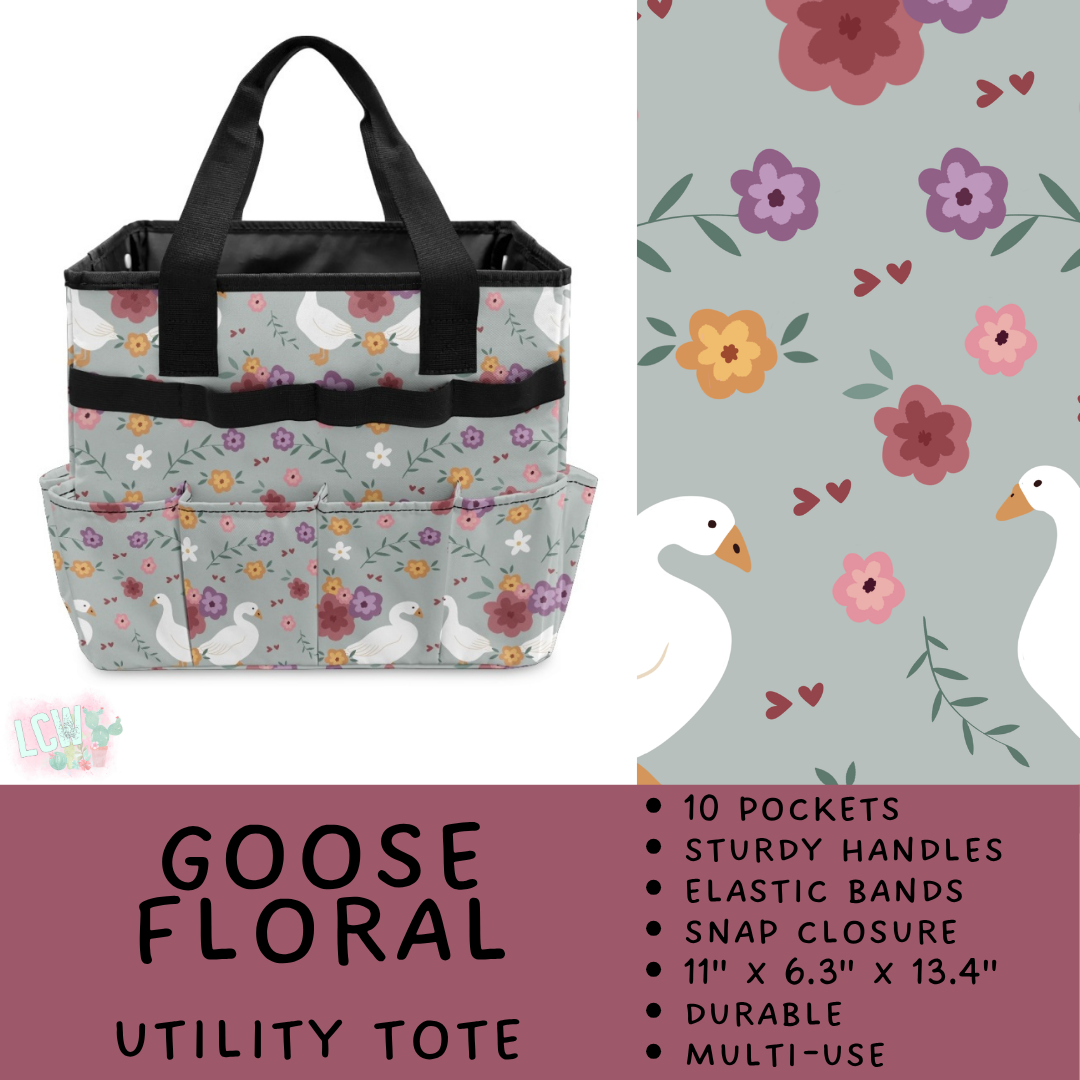 Batch #549 - Utility Tote 2 - Closes 6/29 - ETA late August - Goose Floral Utility Tote
