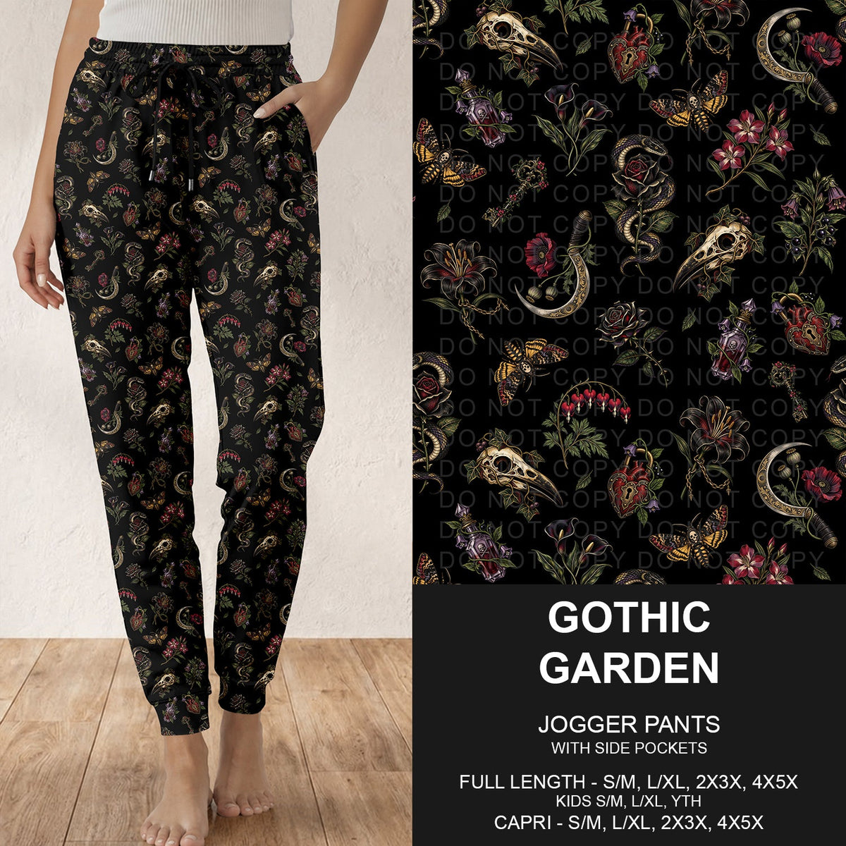 B320 - Preorder Gothic Garden Joggers (Closes 11/08. ETA: mid Jan.)