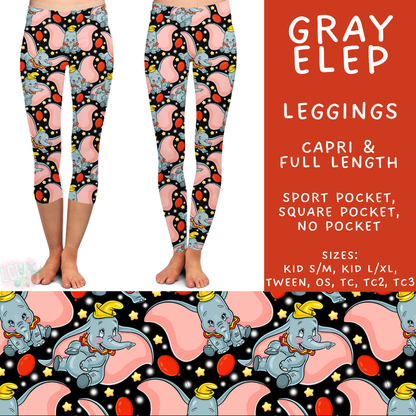 Batch #572 - Magical Faves 23 - Closes 8/19 - ETA mid October - Gray Elep Full and Capri Length Leggings