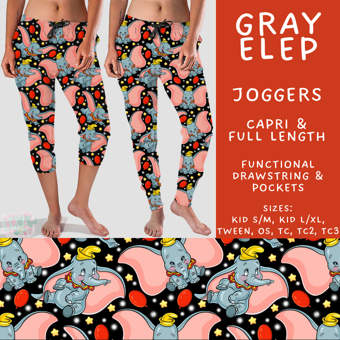 Batch #572 - Magical Faves 23 - Closes 8/19 - ETA mid October - Gray Elep Full and Capri Length Joggers