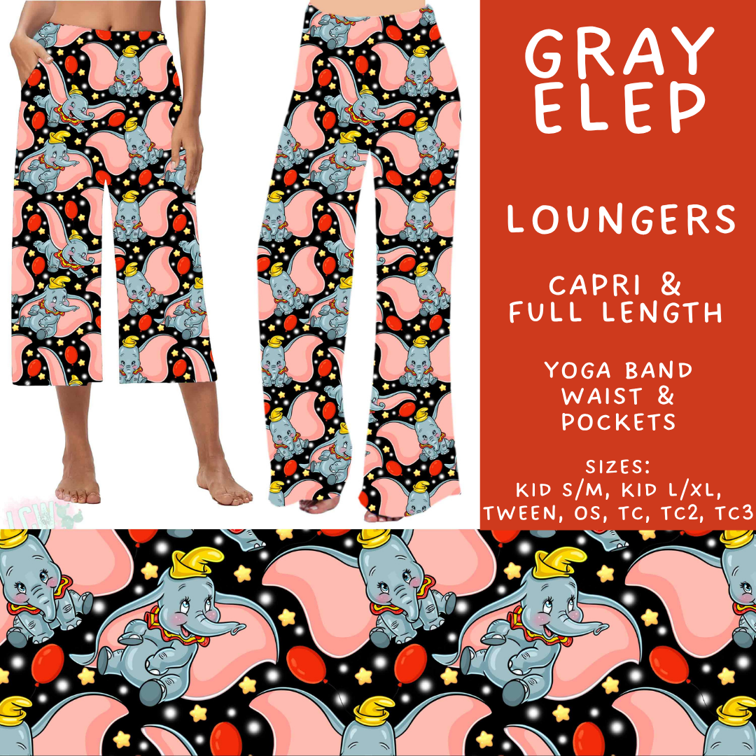 Batch #572 - Magical Faves 23 - Closes 8/19 - ETA mid October - Gray Elep Capri and Full Length Loungers