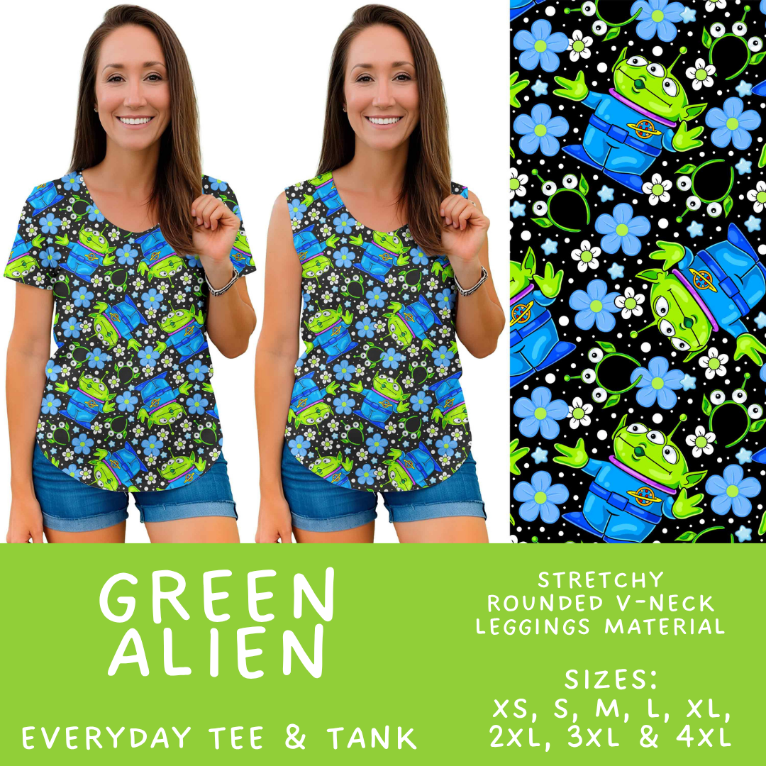 Batch #572 - Magical Faves 23 - Closes 8/19 - ETA mid October - Green Alien Everyday Tank & Tee