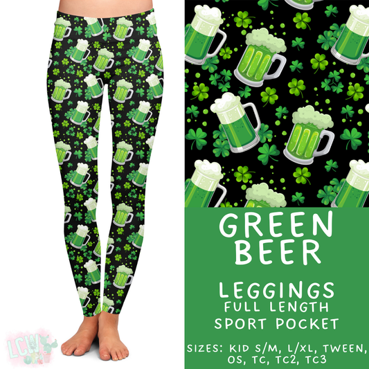 Batch #464 - Lucky Charm Collection - Closes 12/17 - ETA early Feb - Green Beer Full Length Leggings