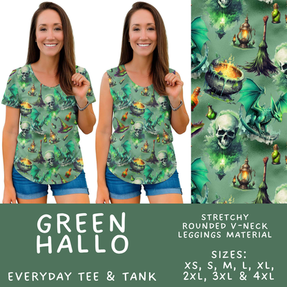 Batch #566 - Halloween 5 - Closes 8/7 - ETA early October - Green Hallo Everyday Tank & Tee