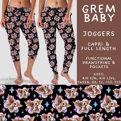 Batch #589 - August Request Run - Closes 9/23 - ETA mid/late Nov - Grem Baby Full and Capri Length Joggers