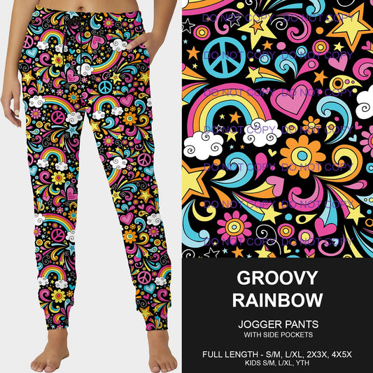 B214 - Preorder Groovy Rainbow Joggers (Closes 2/23. ETA mid May)