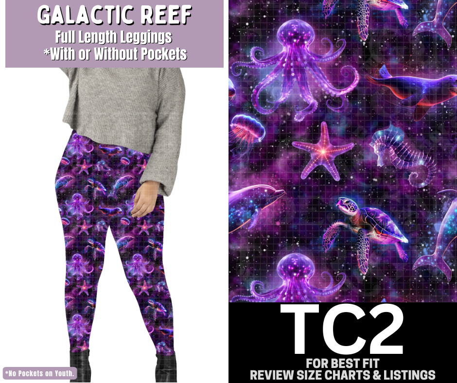 Galactic Reef Full Length Leggings w/ Pockets