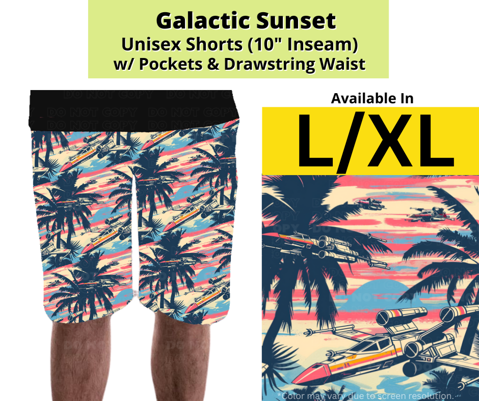 Galactic Sunset Unisex Shorts