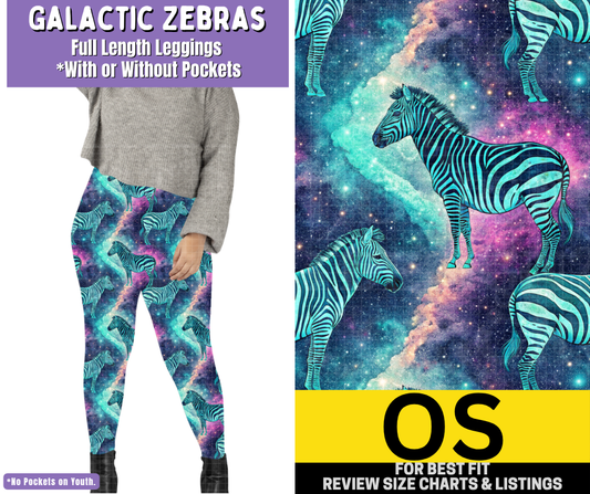 Galactic Zebras Full Length Leggings w/ Pockets