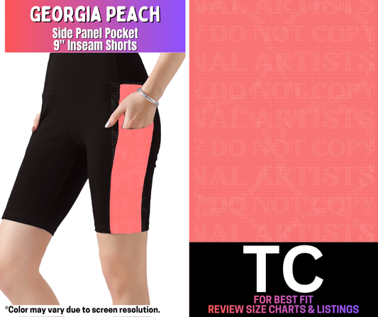 Georgia Peach Side Panel Pocket Jamaica Shorts