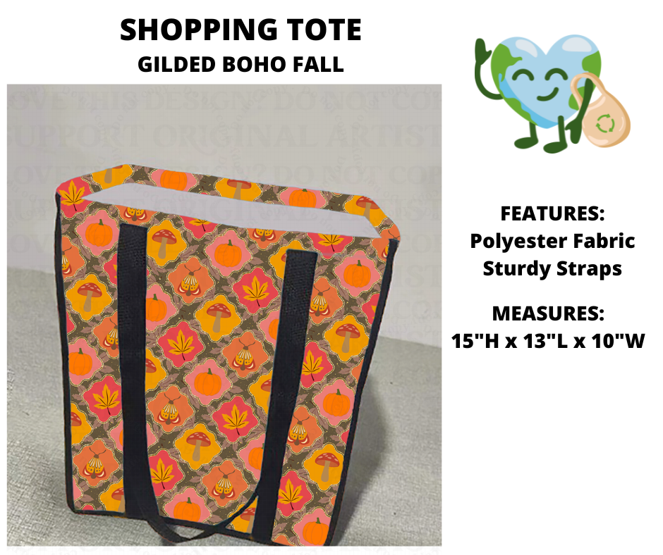 Gilded Boho Fall Shopping Tote