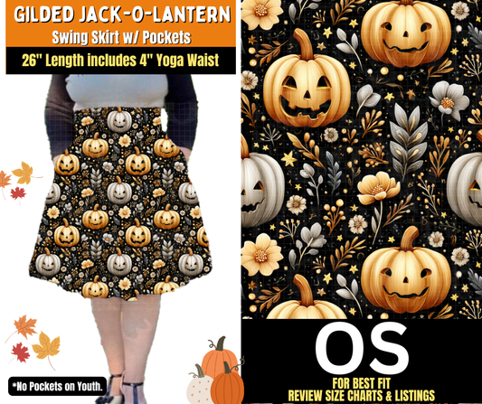 Gilded Jack-O-Lantern Swing Skirt