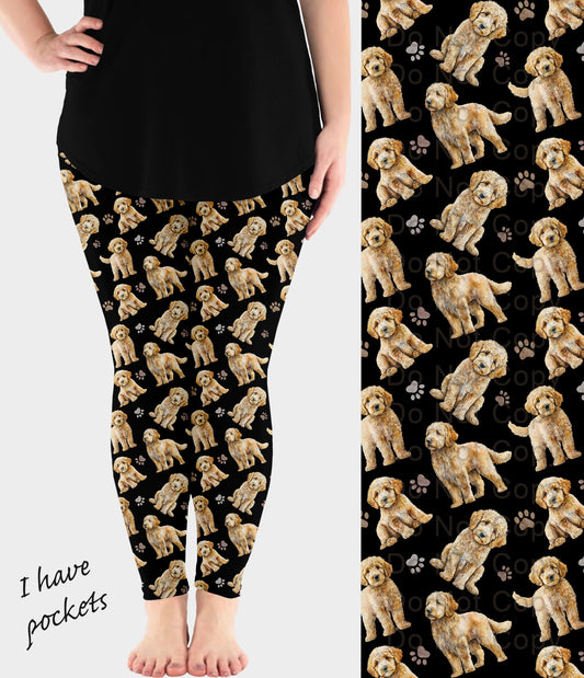 RTS - Goldendoodle Dog Breed Leggings w/ Pockets