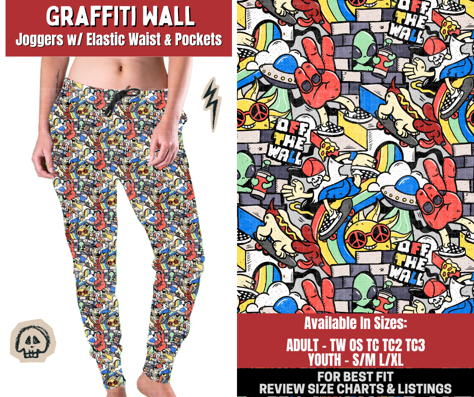 Preorder! Closes 12/22. ETA March. Graffiti Wall Joggers